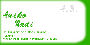 aniko madi business card
